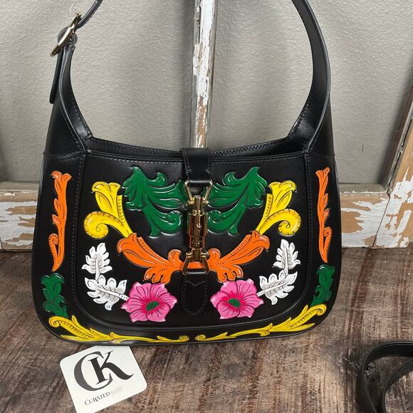 Gucci Jackie 1961 Love Parade Hand-Painted Floral Bag | Limited Edition | NWT - Picture 1 of 6